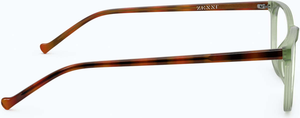 Side view of Rectangle Glasses 4437124 in Green