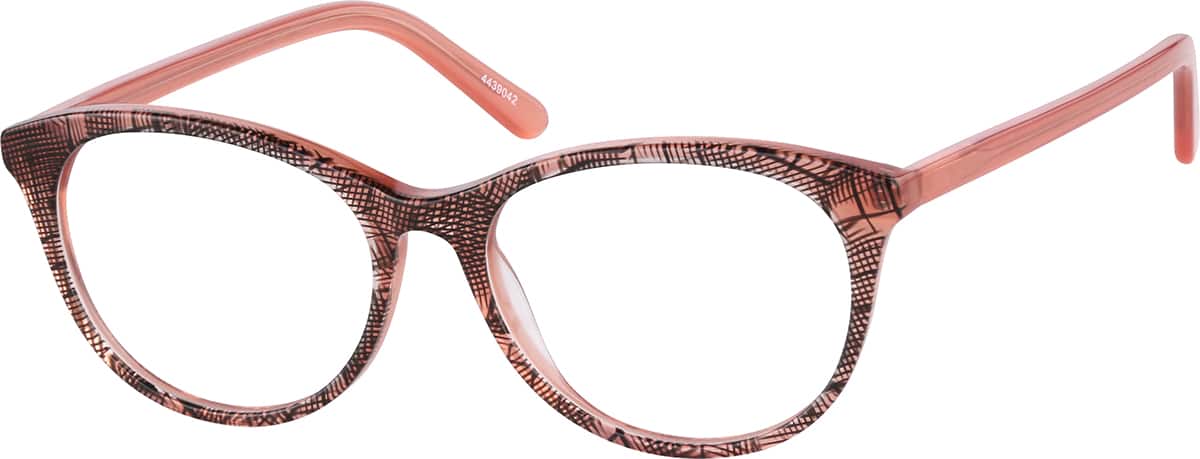 Angle view of Oval Glasses 4439042 in Melon