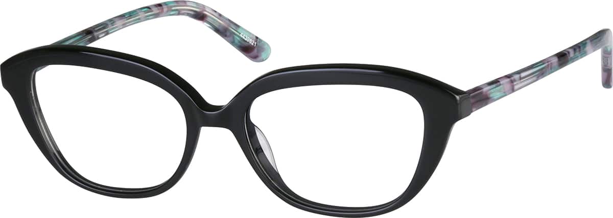 Angle view of Lentes Ovalados 4439821 in Negro