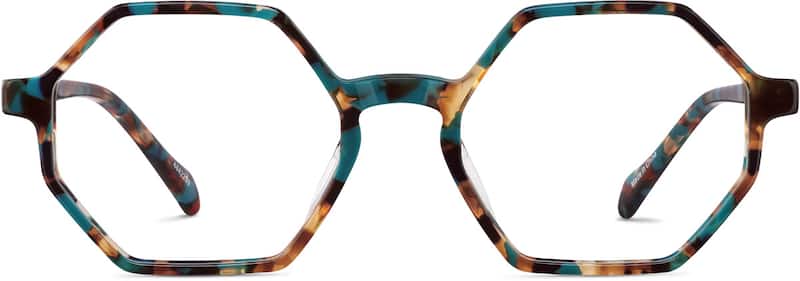 Brown/Blue Geometric Glasses 