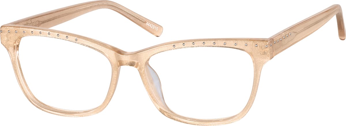 Angle view of Rectangle Glasses 4442915 in Apricot