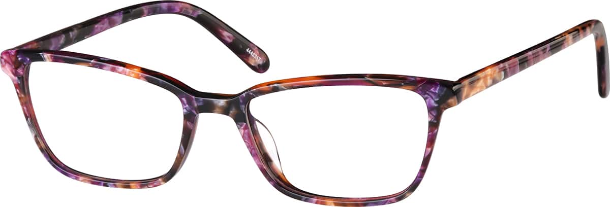 Angle view of Rectangle Glasses 4443317 in Purple