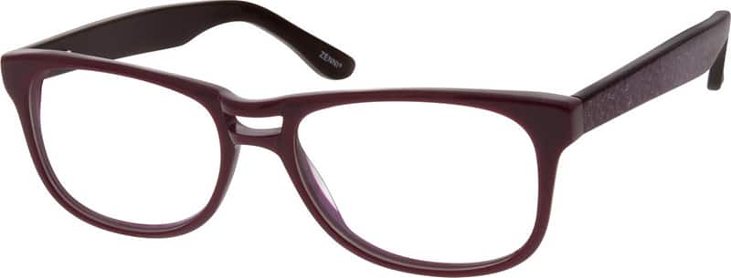 Angle view of Square Glasses 444418 in Red