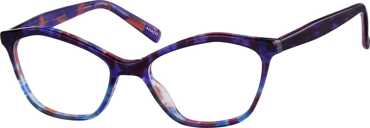Angle view of Geometric Glasses 4444217 in Deep Purple