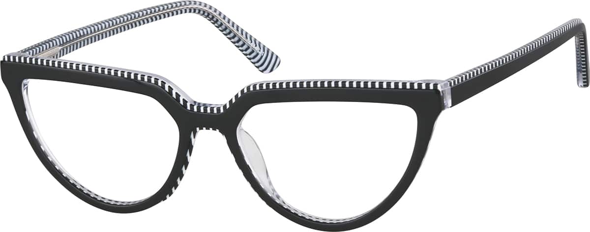 Angle view of Cat-Eye Glasses 4444821 in Stripe