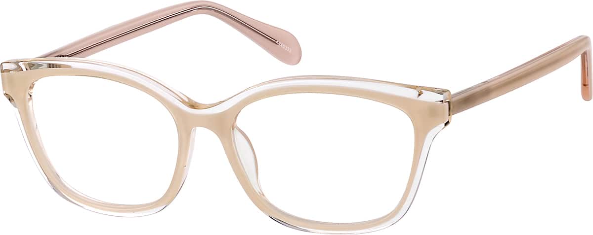 Angle view of Rectangle Glasses 4445333 in Sand