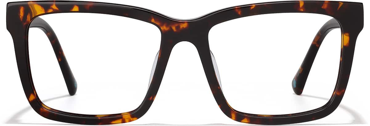 Front view of Square Glasses 4446525 in Tortoiseshell