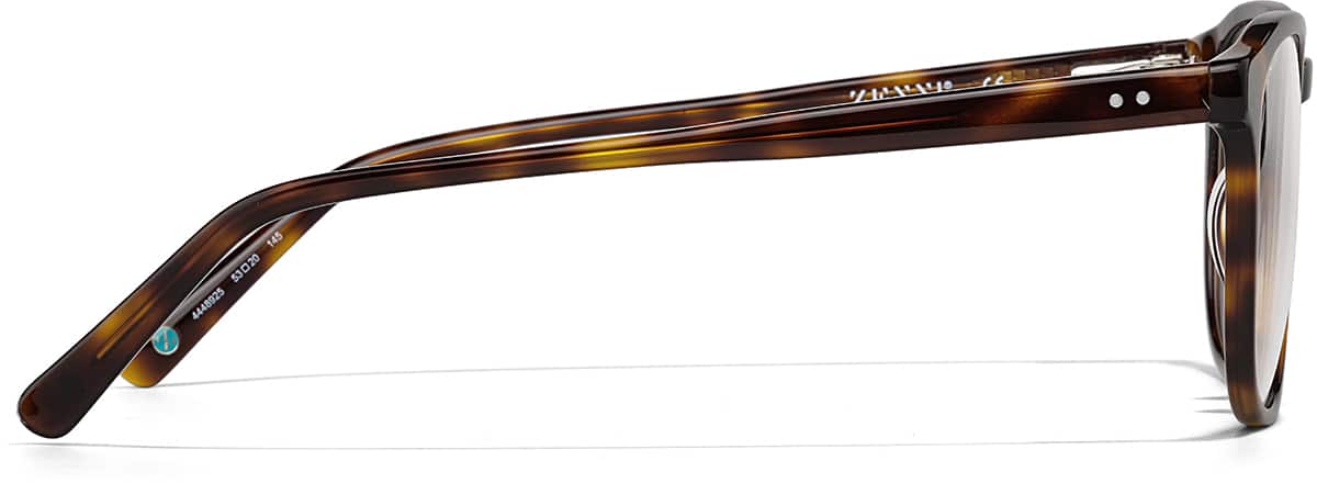 Side view of Lunettes de voyageurs 4448925 in Carapace de tortue