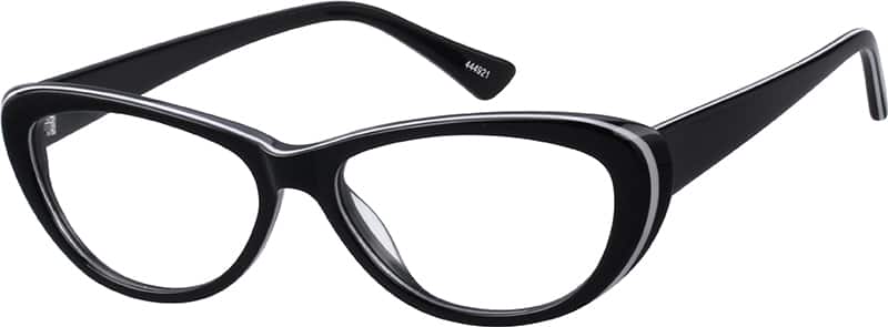 Angle view of Cat-Eye Glasses 444921 in Black