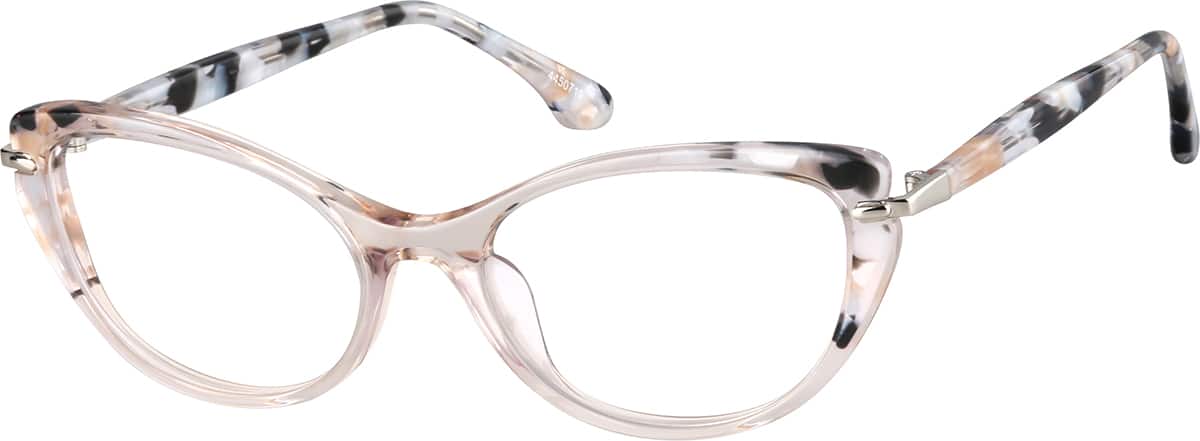 Angle view of Cat-Eye Glasses 4450719 in Pink