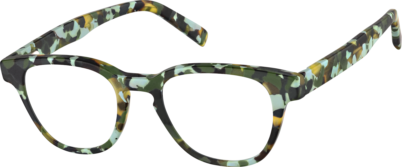 Angle view of Kids' Square Glasses 4451124 in Camouflage
