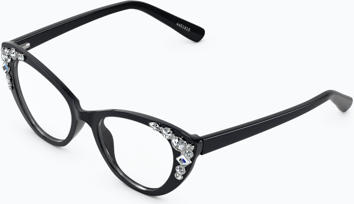 Angle view of Cat-Eye Glasses 4451821 in Black