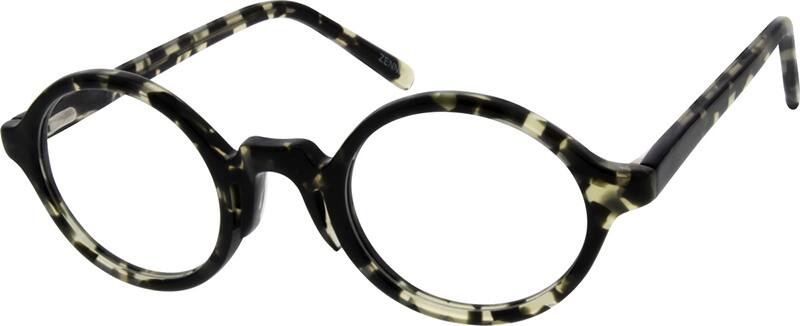 Angle view of Kids’ Round Glasses 445731 in Black