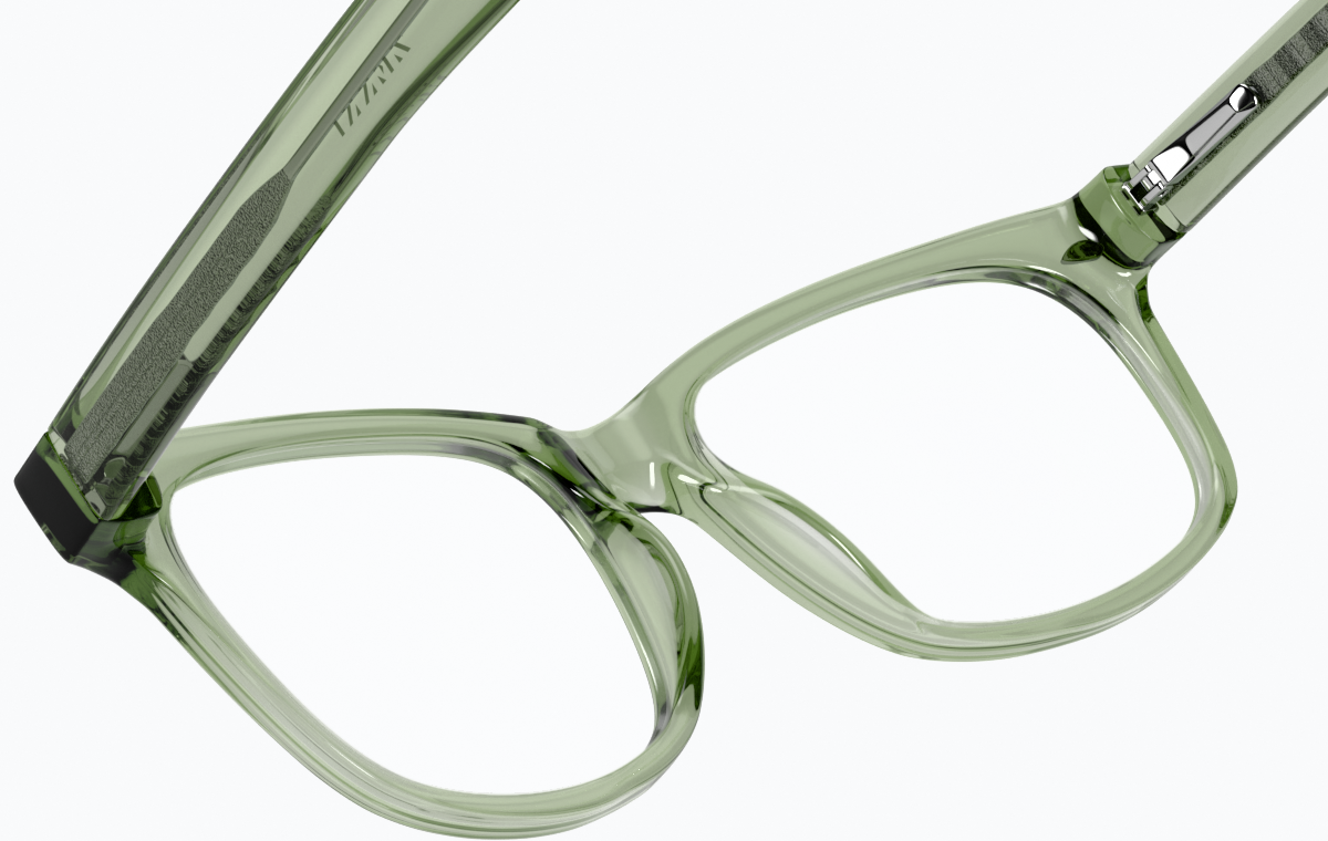 See-through view of Tamalpais Eyeglasses 445924 in Green