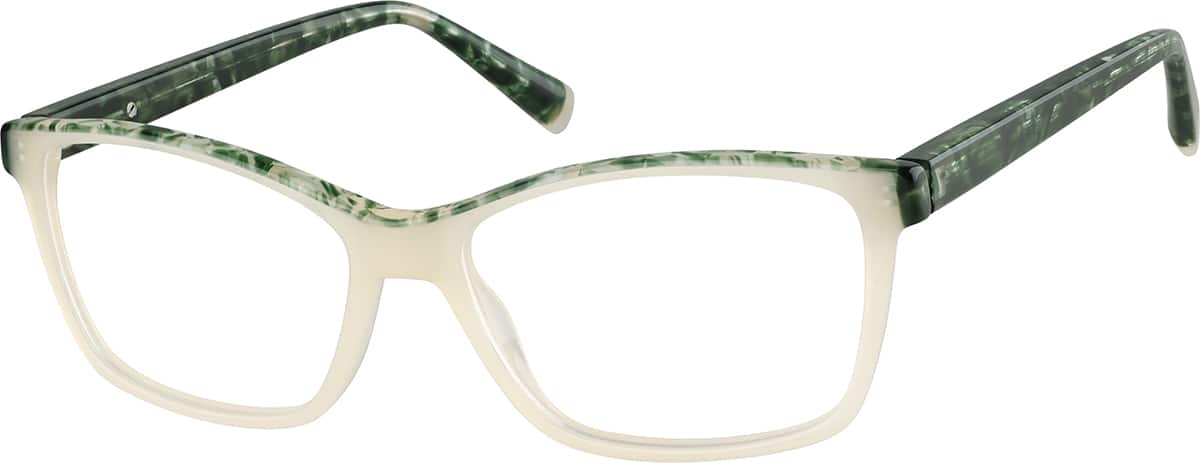 Angle view of Rectangle Glasses 4459733 in Cream