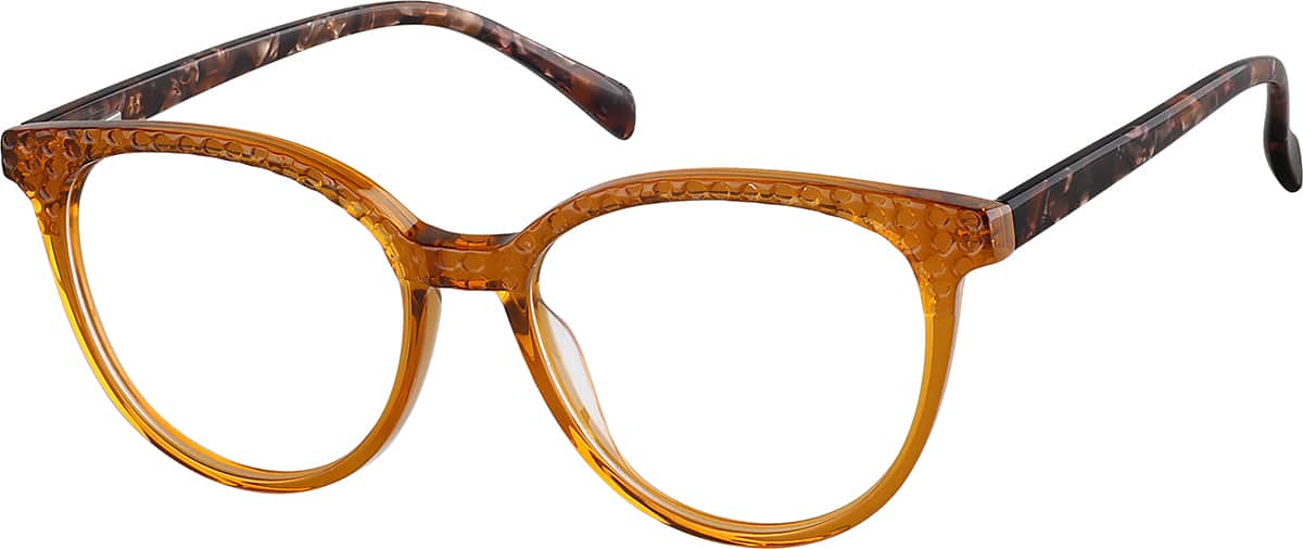 Angle view of Round Glasses 4460242 in Orange