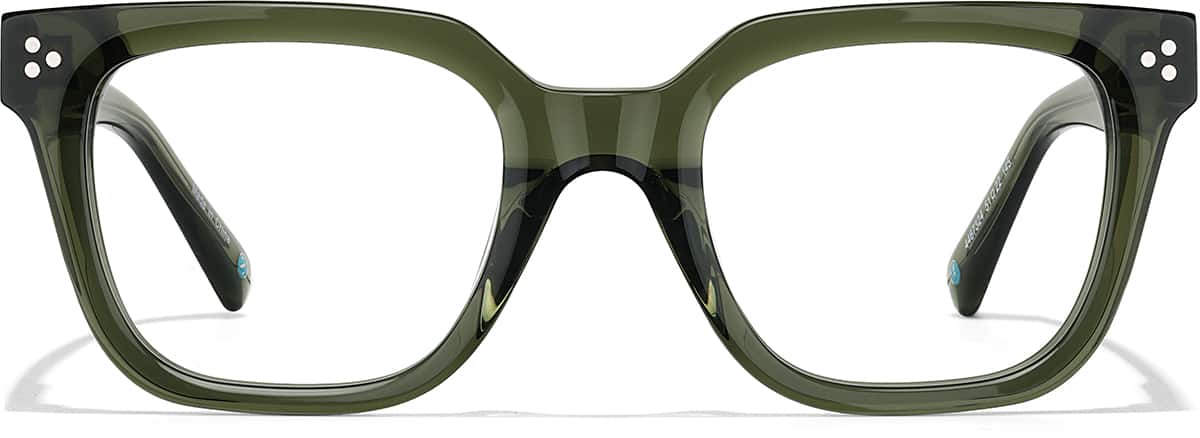 Front view of Square Glasses 4467324 in Green