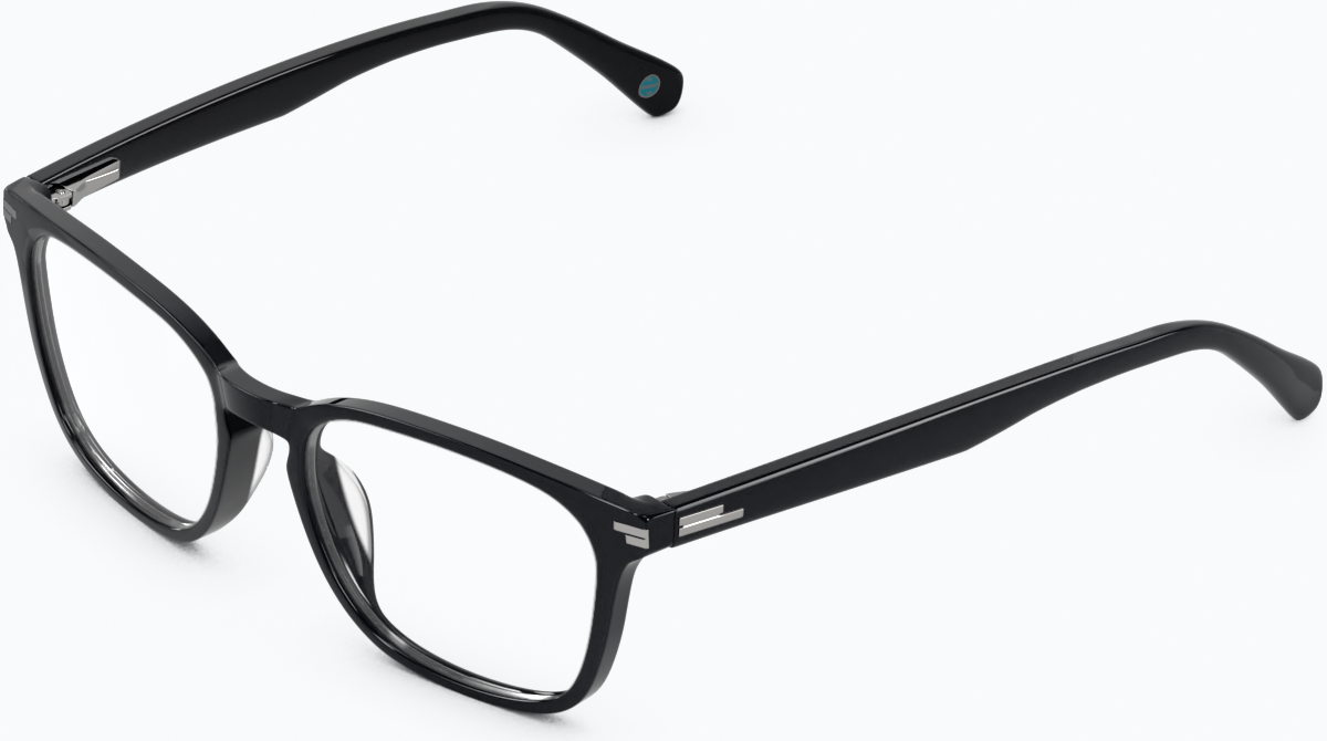 Angle view of Rectangle Glasses 4473621 in Black