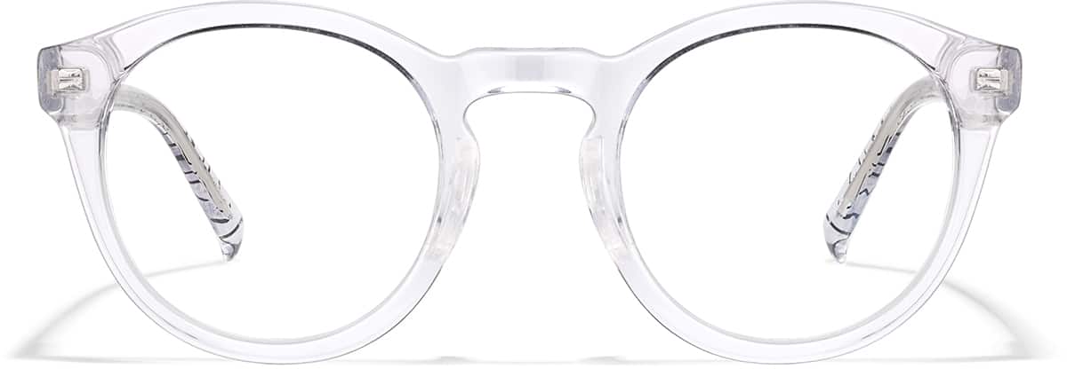 Front view of Round Glasses 4479023 in Clear