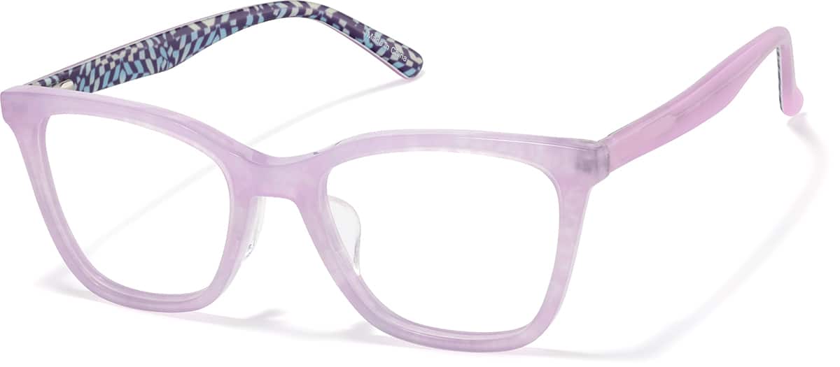 Angle view of Cat-Eye Glasses 4479217 in Purple