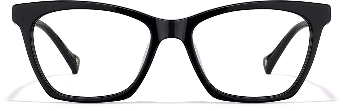 Front view of Rectangle Glasses 4481521 in Black