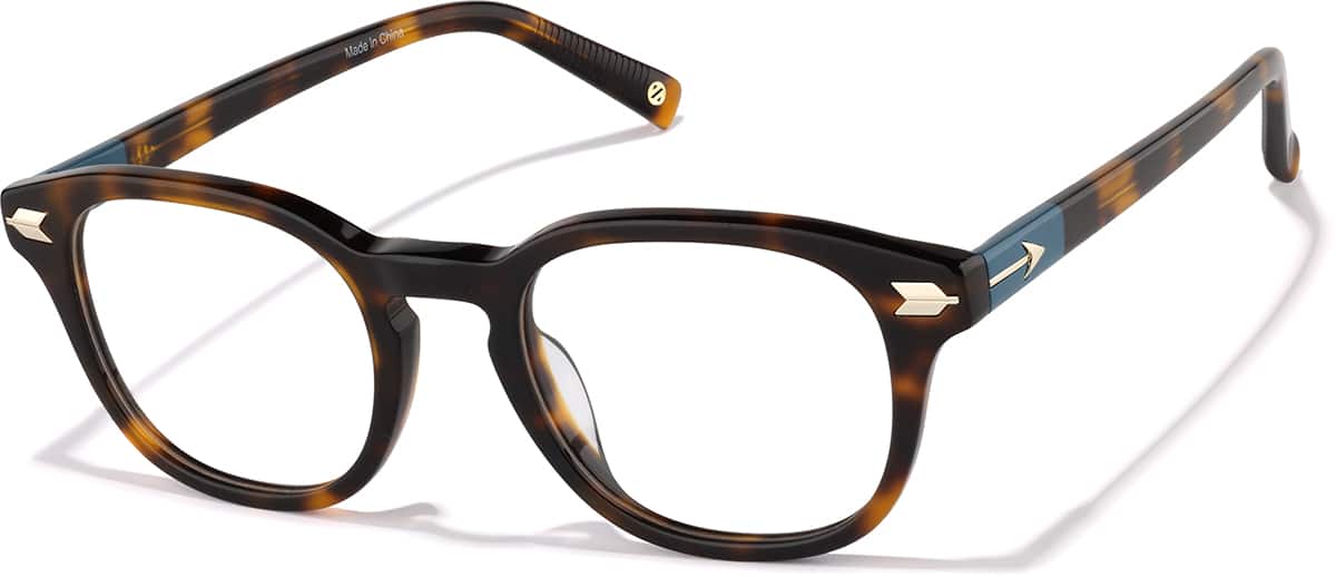 Angle view of Sagittarius Square Eyeglasses 4482025 in Tortoiseshell