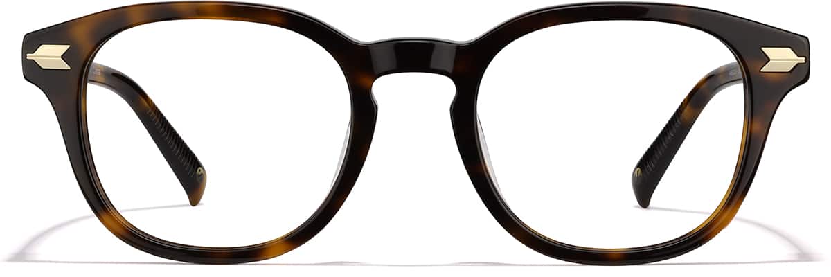 Front view of Sagittarius Square Eyeglasses 4482025 in Tortoiseshell