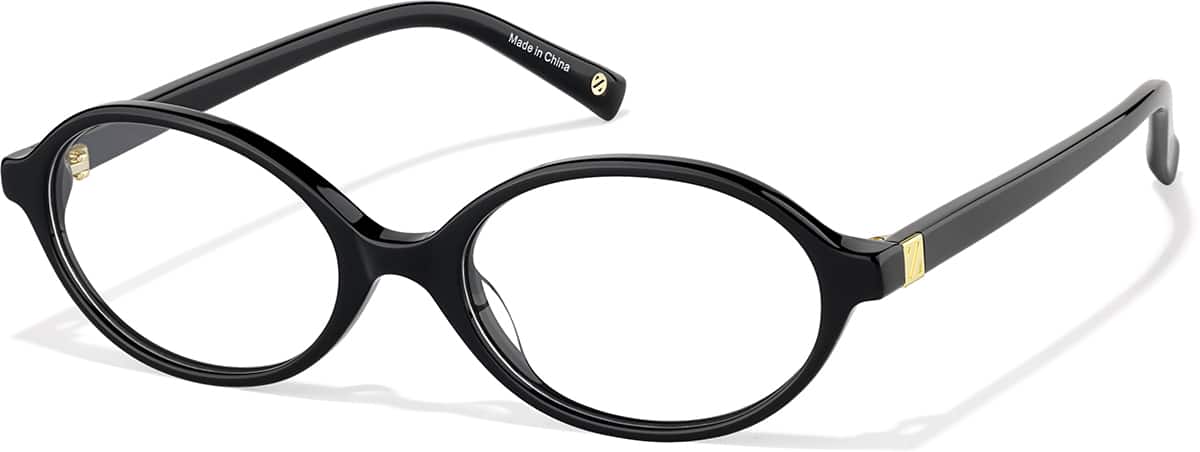 Angle view of Oval Glasses 4482721 in Black