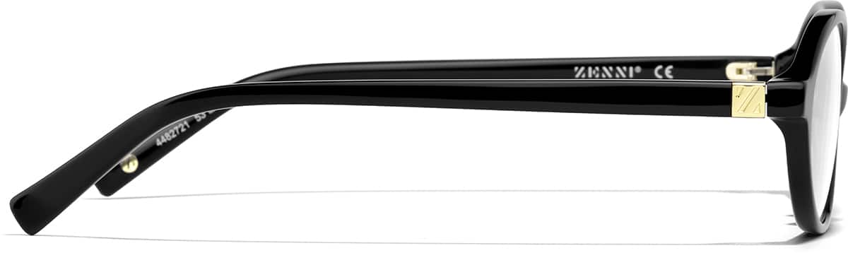 Side view of Oval Glasses 4482721 in Black