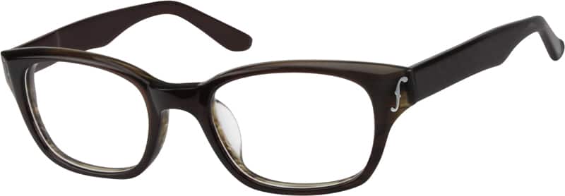 Angle view of Square Glasses 449815 in Brown