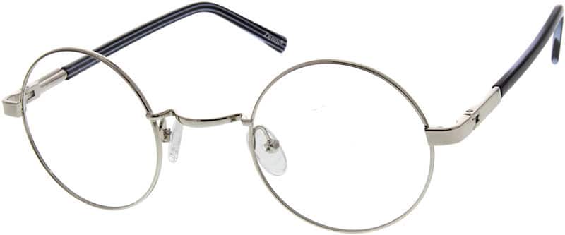 Angle view of Round Glasses 450111 in Silver