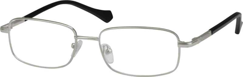 Angle view of Anteojos rectangulares 450411 in Plata