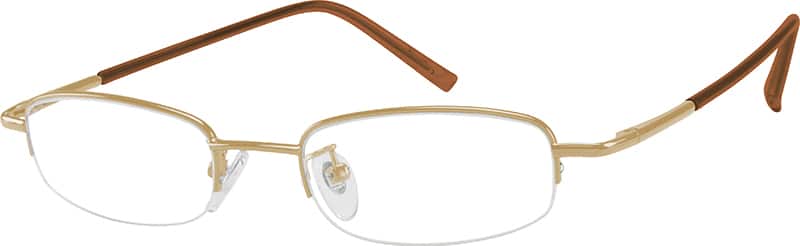 Angle view of Oval Glasses 452014 in Gold