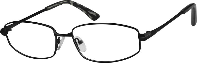Angle view of Rectangle Glasses 452521 in Black