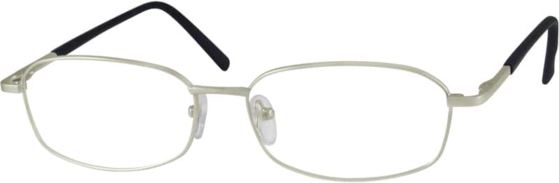 Angle view of Anteojos rectangulares 455211 in Plata