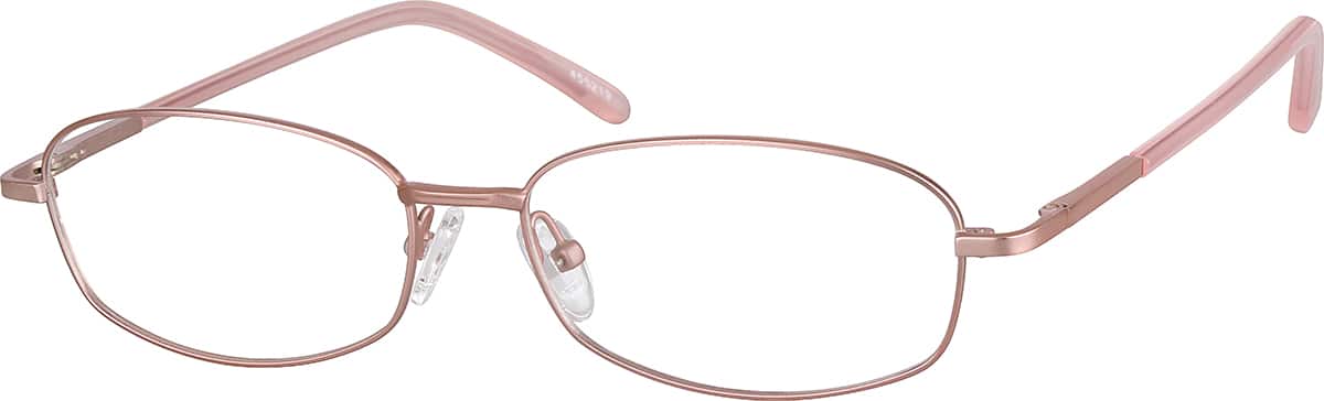 Angle view of Rectangle Glasses 455219 in Rose Gold