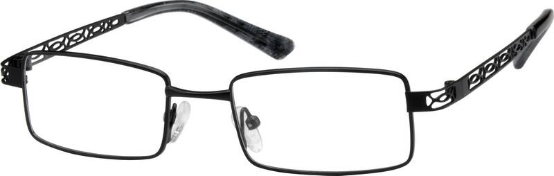 Angle view of Kids’ Rectangle Glasses 457721 in Black