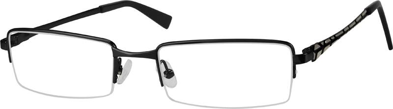 Angle view of Rectangle Glasses 458821 in Black