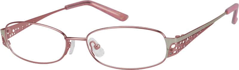 Angle view of Oval Glasses 459519 in Pink