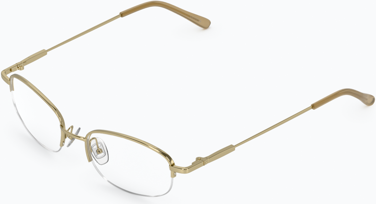 Angle view of Oval Glasses 463314 in Gold