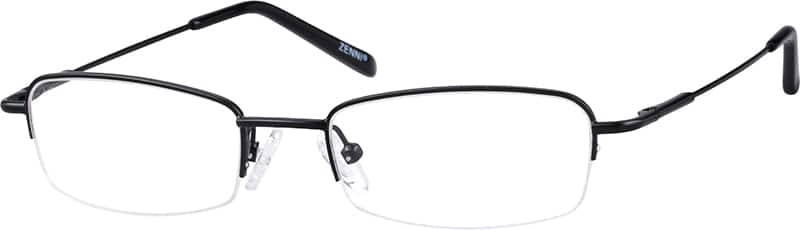 Angle view of Rectangle Glasses 464521 in Black