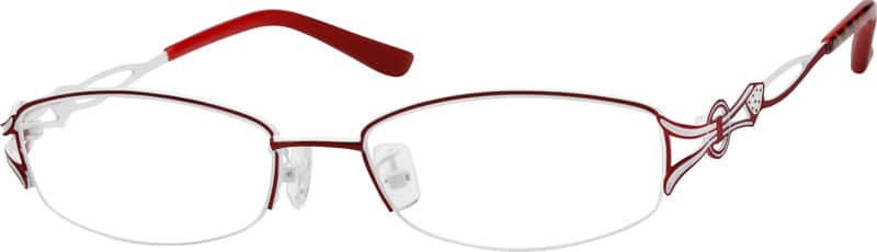Angle view of Lentes Ovalados 464918 in Blanco