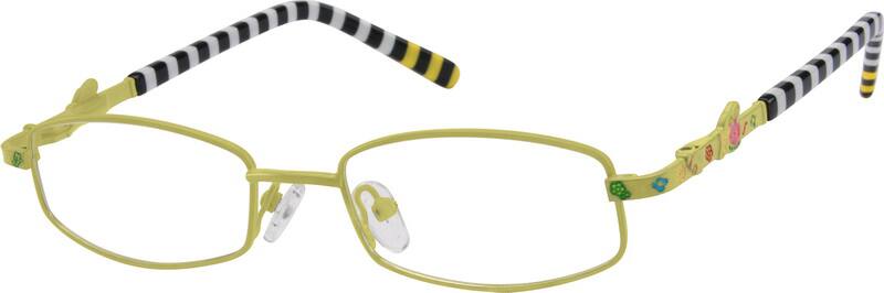 Angle view of Kids’ Rectangle Glasses 469922 in Yellow