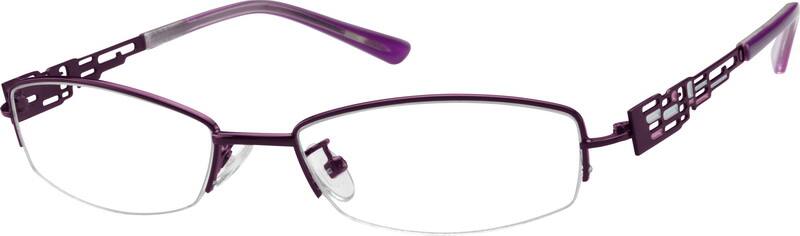 Angle view of Oval Glasses 470217 in Purple