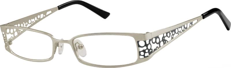 Angle view of Rectangle Glasses 472211 in Silver