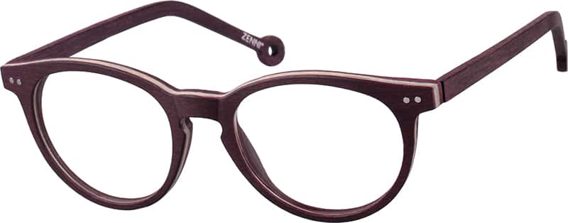 Angle view of Round Glasses 480415 in Brown