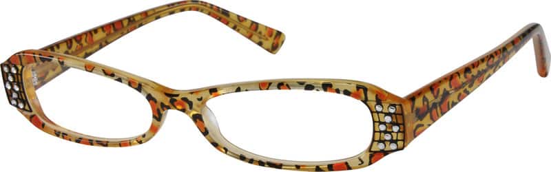 Angle view of Oval Glasses 484622 in Pattern
