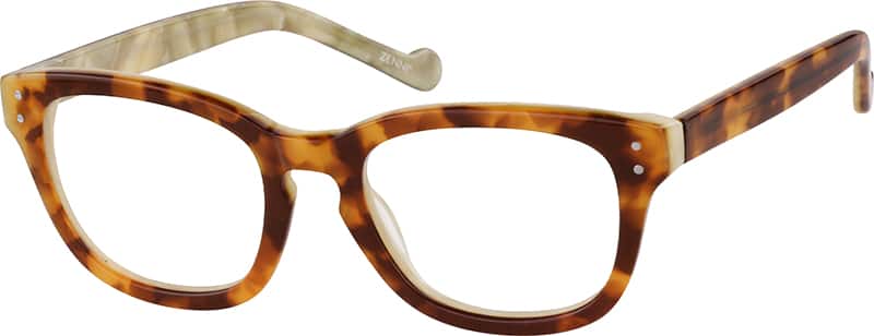 Angle view of Square Glasses 486325 in Brown