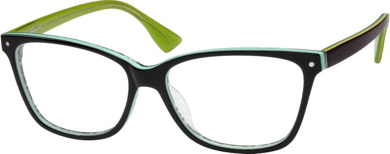Angle view of Square Glasses 487731 in Black