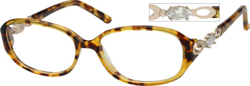 Angle view of Oval Glasses 488525 in Tortoiseshell